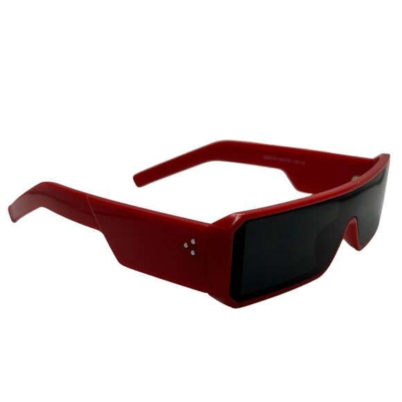7010 | Red Flat Top Sunglasses - Picture 3 of 5